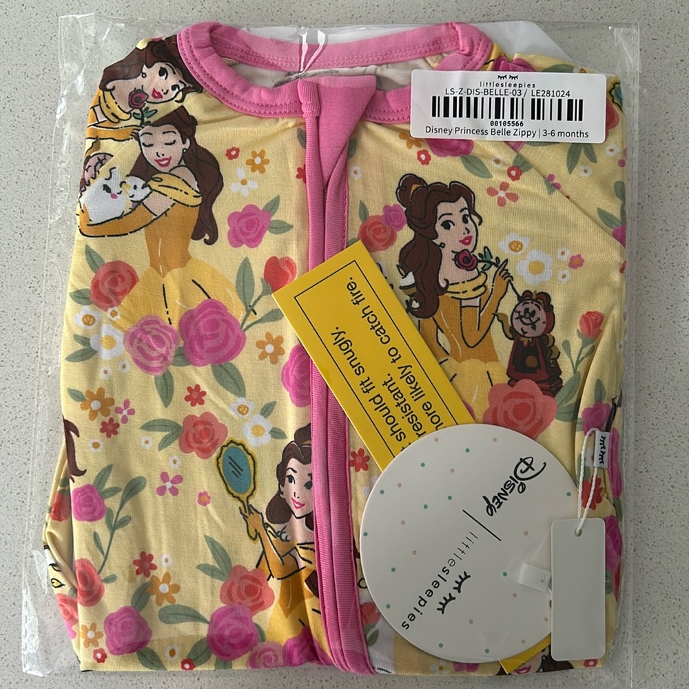 NWT Disney Princess Belle Zippy 3-6 mo
